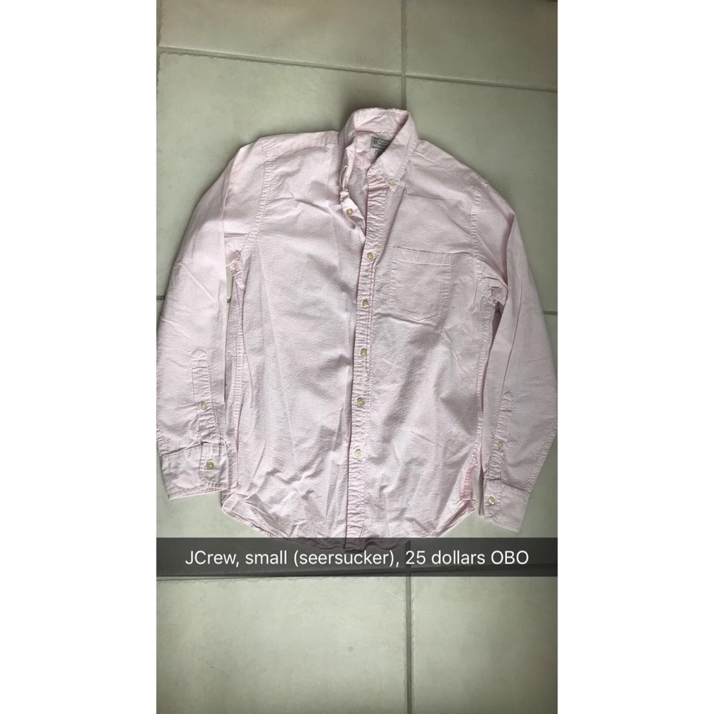 J crew seersucker button down